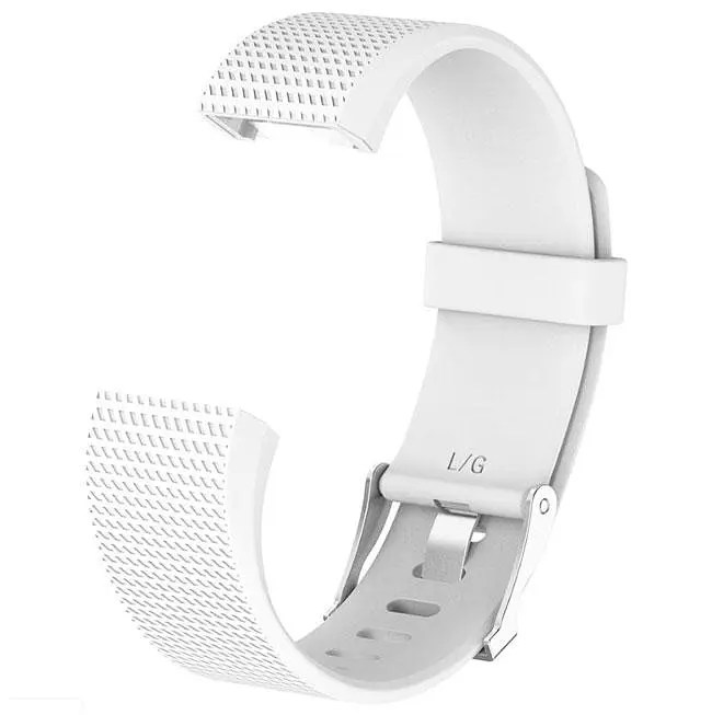 Силіконовий ремінець для фітнес браслета Fitbit Charge 2 L White - фото 3