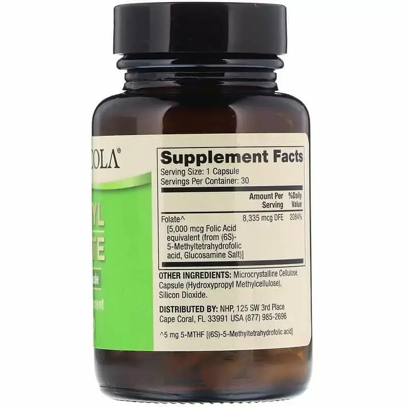 Харчова добавка Dr. Mercola Methyl Folate 5 мг 30 капсул - фото 2