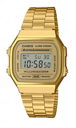 Сталеві наручний годинник унісекс Casio оригінал Японія Collection A168WG-9EF зі сталевим браслетом - фото 5