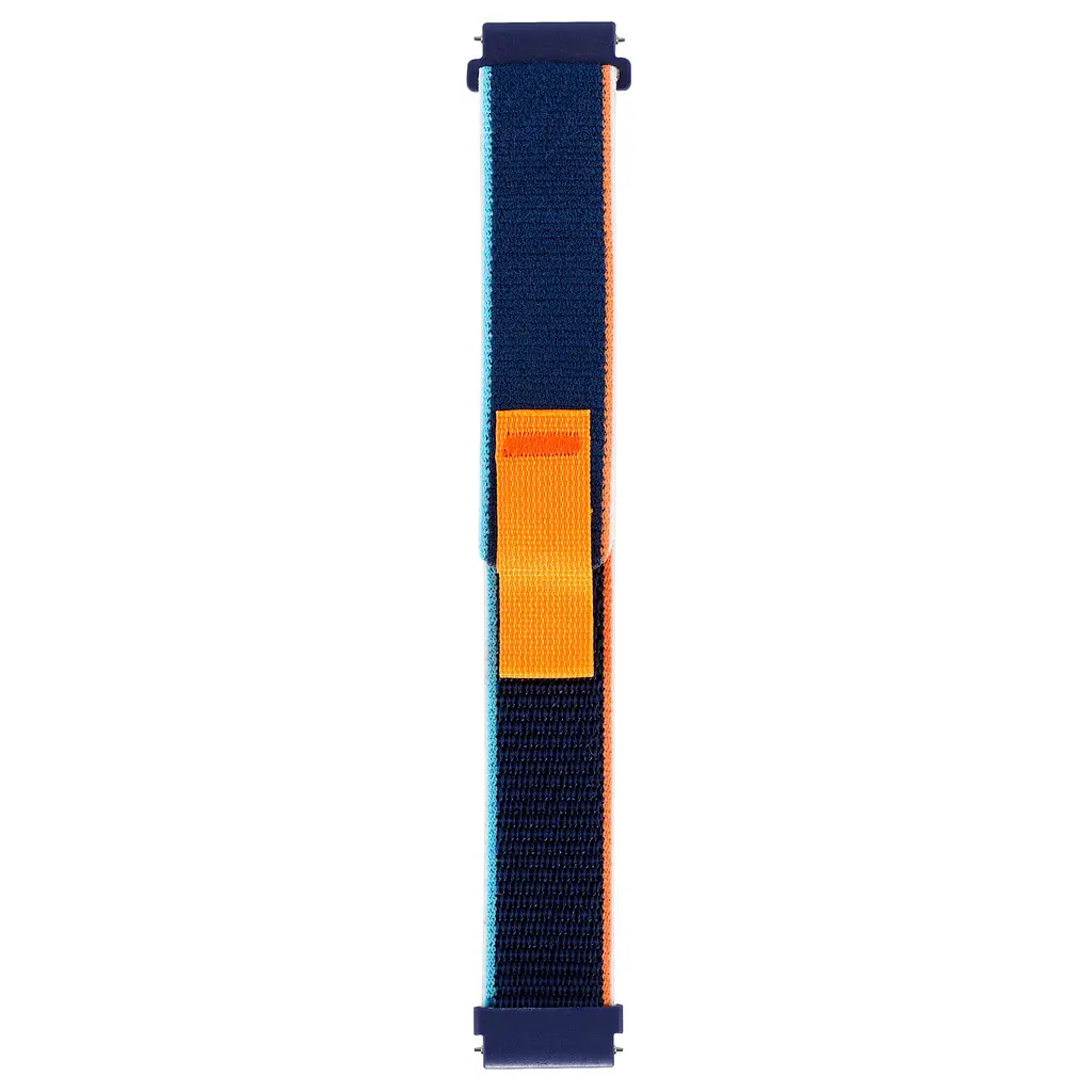 Ремешок для Samsung Galaxy Watch 3 45mm - сине-оранжевый Watchbands NormalCloth ширина крепления 22мм нейлоновый (W21-7WB93567766) - фото 2