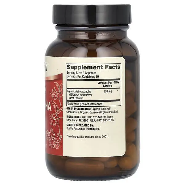 Ашваганда Organic Ashwagandha 400 mg 60 Capsules Dr. Mercola vit0006547 - фото 2
