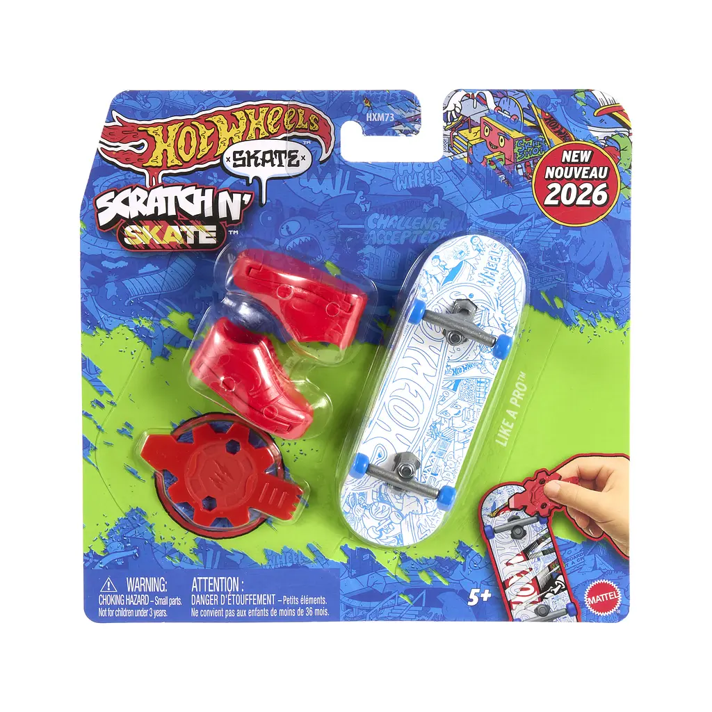 Скейт із взуттям для пальчиків Hot Wheels Круте перетворення Hot Wheels в асортименті (HXM73) - фото 4