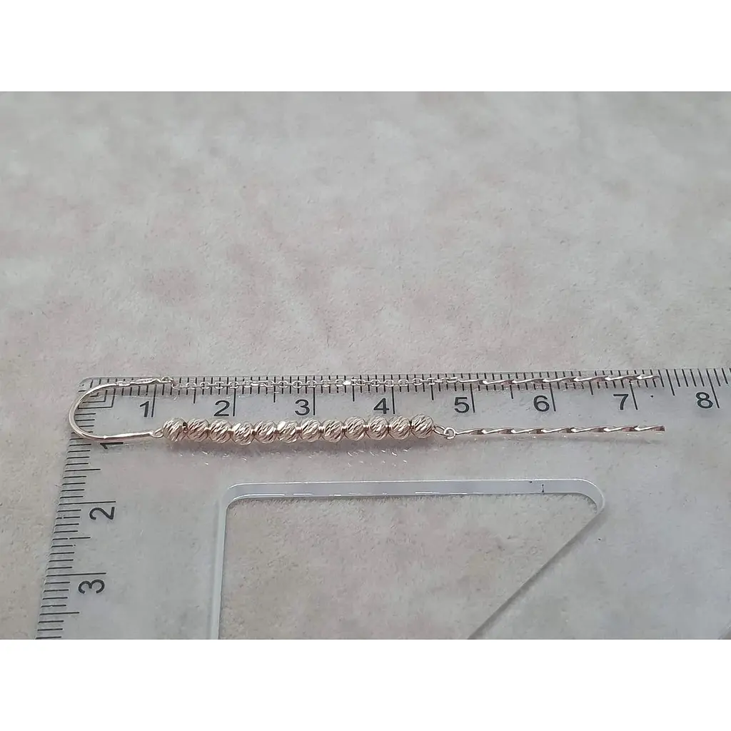 Золоті сережки-протяжки Tango. 580130 - фото 6