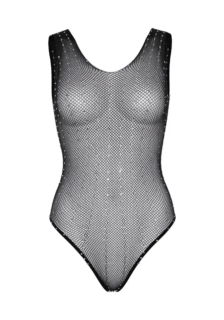 Leg Avenue Rhinestone fishnet bodysuit OS Black One size - фото 5