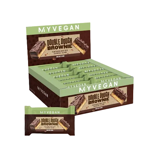 Протеїнові батончики Vegan Double Dough Brownie — 12 × 60 г Chocolate Chip