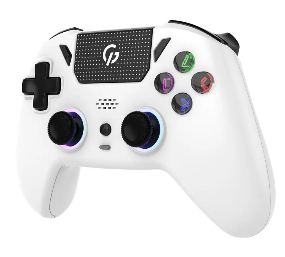 Геймпад Bluetooth джойстик GamePro GPS-13W Bluetooth 5.3/USB (PC/iOS/Android/PS3/PS4) DualShock RGB White - фото 2