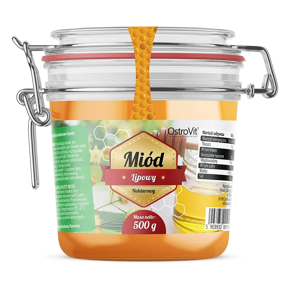 Натуральний липовий мед OstroVit Linden Honey, 500 грам