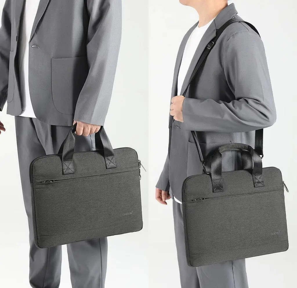 Сумка для ноутбука Tigernu T-L5239 15.6 Black Grey - фото 6