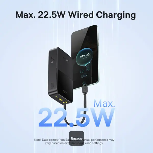 Внешний аккумулятор Baseus EnerFill FC51 Bipow2 Pro 20000mAh with Built-in USB-C Cable E0027701 - фото 6