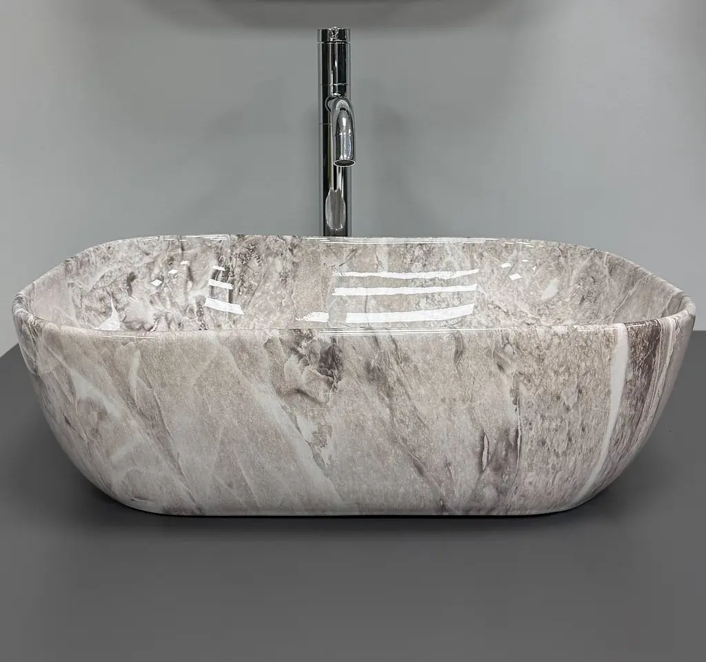 Умивальник VBI Ravenna накладний 46x32.5 см stone glossy VBI-011235 - фото 3