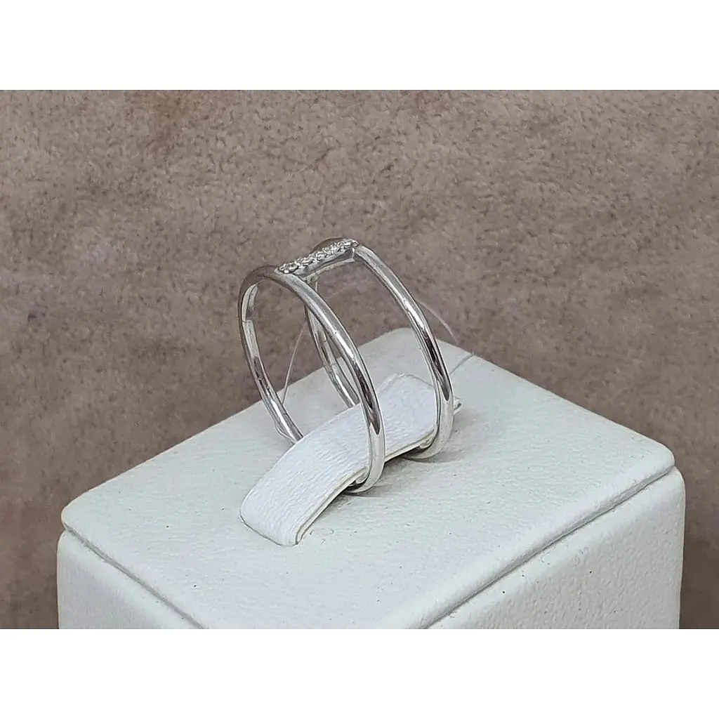 Срібне кільце Qvaliz з фіанітами. 901-01008 16 - фото 4