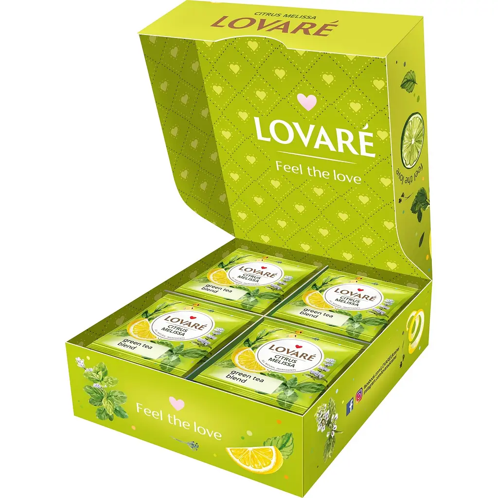 Уцінка. Бленд чаю трав'яного та зеленого Lovare Citrus Melissa 48 г (32 шт. х 1.5 г) - фото 2