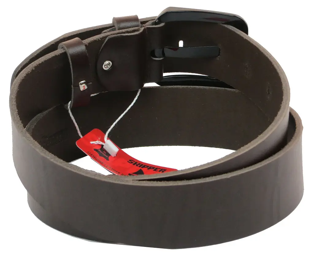 Чоловічий ремінь Skipper під джинси Темно-коричневий - фото 2