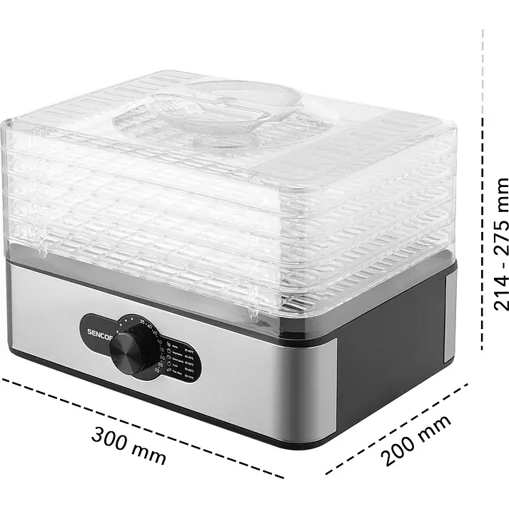 Сушилка для продуктов Sencor 240 Вт серая (SFD950SS) - фото 5