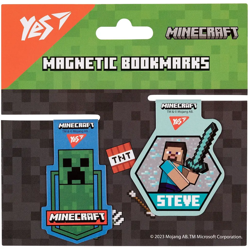 Закладки магнітні Yes Minecraft Steve 2 шт. (708103) - фото 3