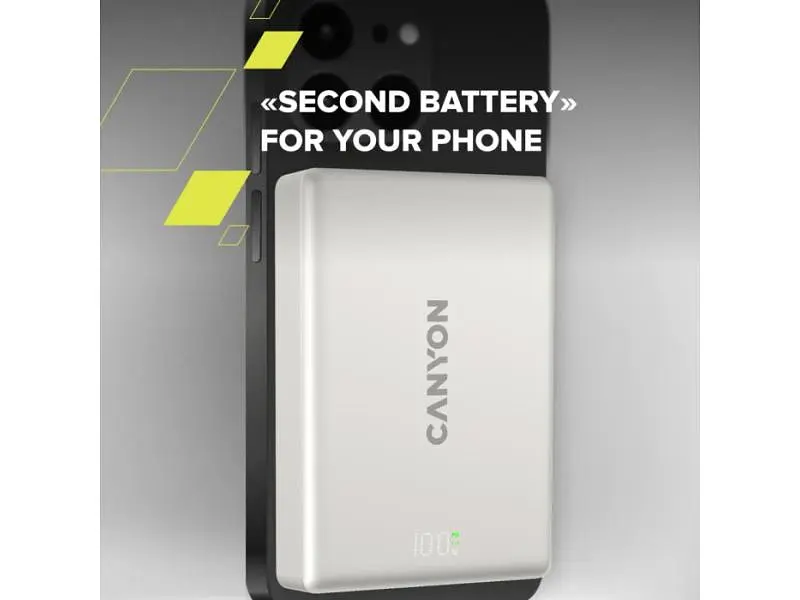 Зовнішній акумулятор (Power Bank) Canyon On Power 511 with MagSafe Star Grey (CNS-CPB511G) - фото 7