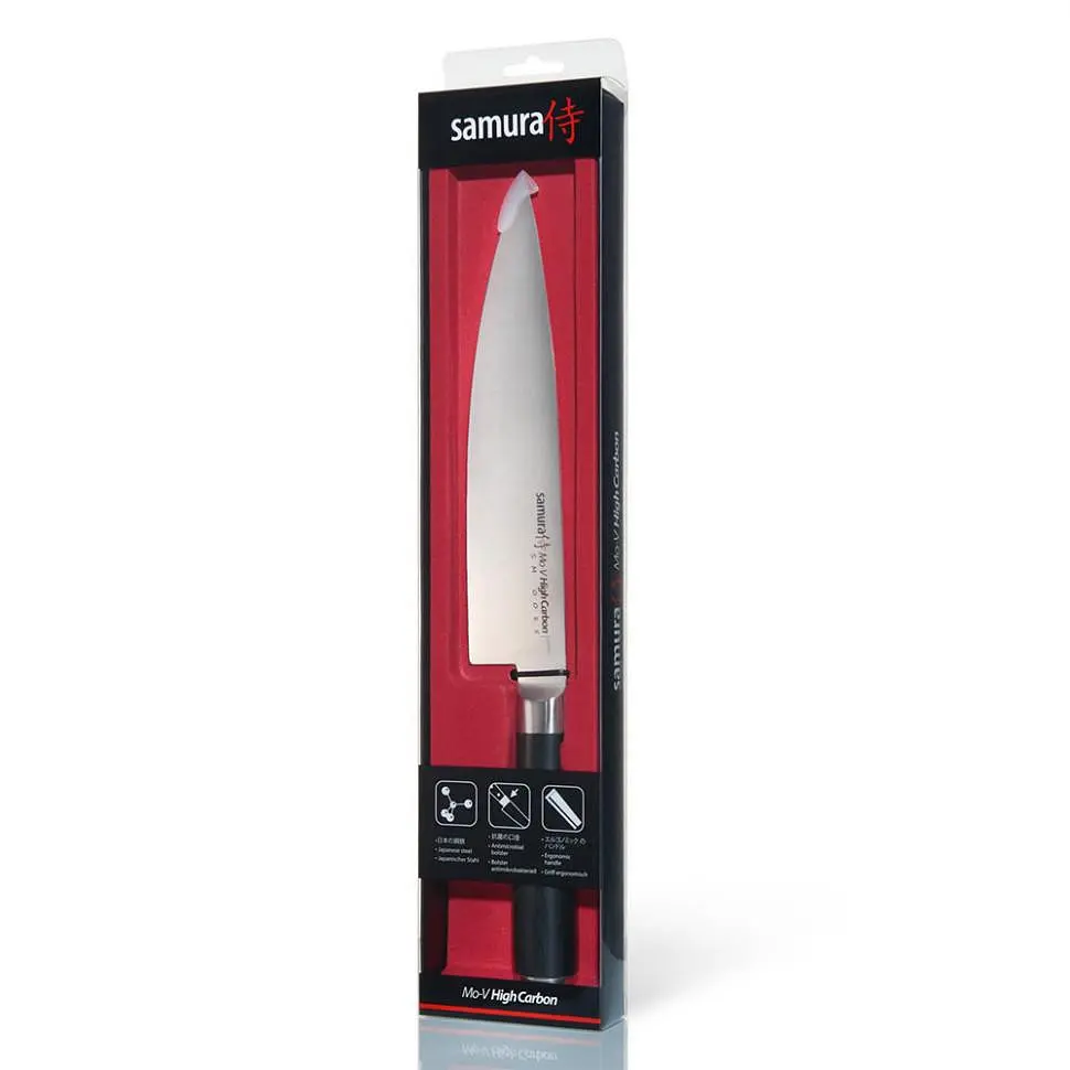 Ніж кухонний Шеф, 200 мм Samura MO-V Stonewash (SM-0085B) - фото 8