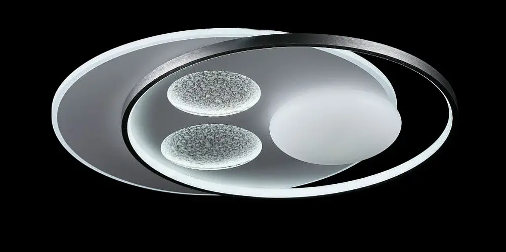 Люстра стельова LED Splendid Ray L2909/580/2+3, 150W, білий/сірий, з пультом, сучасний стиль - фото 3