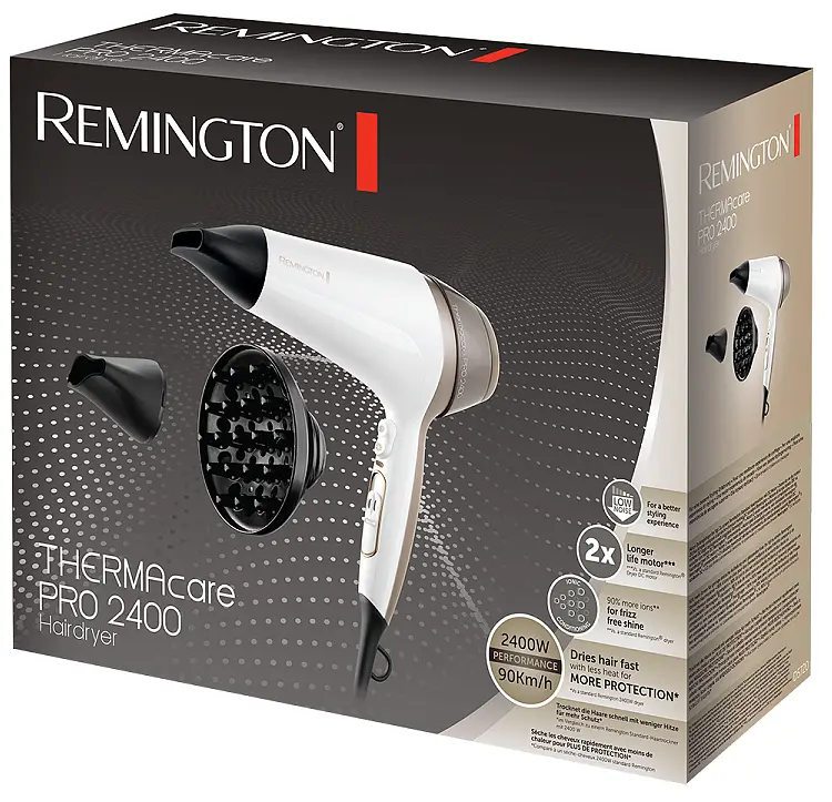 Фен Remington D5720, White, 2400W, 3 режима, 2 скорости, ионизация, холодное обдувание - фото 2