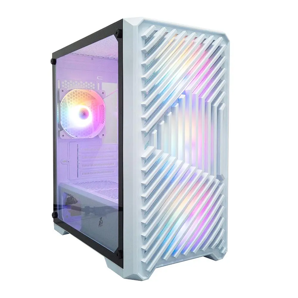 Корпус 1stPlayer T5-WH-4F1-W White без БЖ (T5-WH-4F1-W) - фото 3