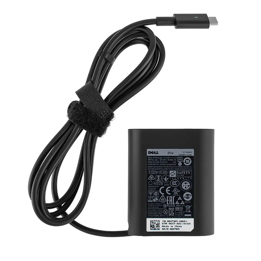 Блок живлення для ноутбука Dell USB-C 30W (20V/1.5A, 12V/2A, 5V/2A), USB3.1/Type-C/USB-C, Black - фото 3
