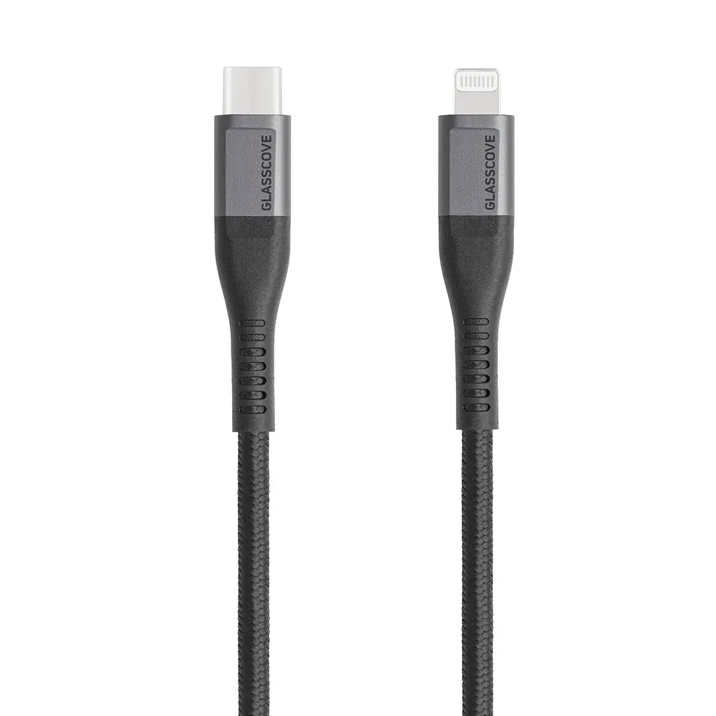 Кабель BRAID2 Type-C - Lightning 30w 1.2m (GB-CL13BK) Чорний - фото 2