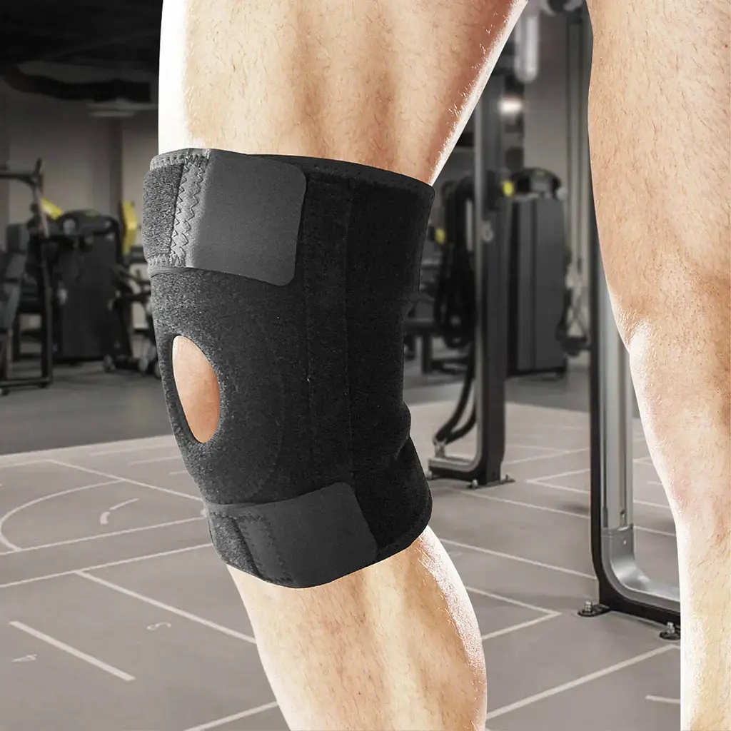 Еластичний бандаж на коліно Kosmodisk Knee Support, Фіксатор колінного суглоба, Наколінник, Чорний (6967549418) - фото 9