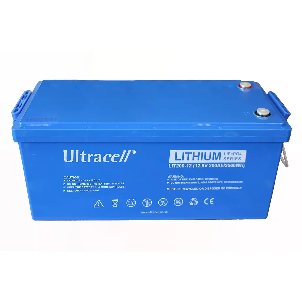 Батарея аккумуляторная Ultracell LiFePO4 12(12.8)V 200Ah/ 2560W(2.56kW) STANDARD - фото 2