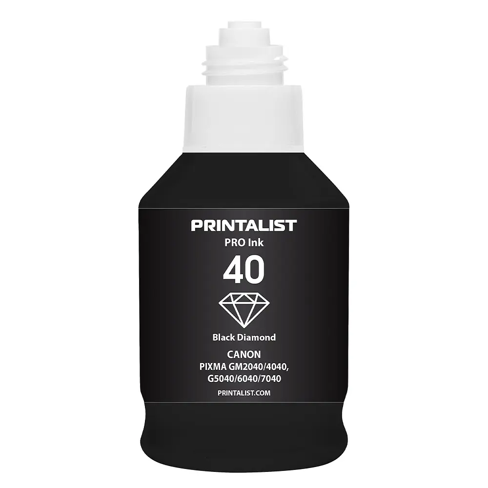 Чорнило PRINTALIST GI-40 для Canon G5040/G6040 190г Black пігментне (PL40BP) - фото 2