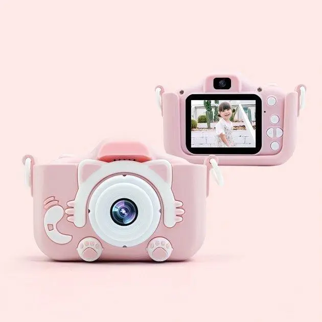 Протиударний цифровий дитячий фотоапарат іграшка, відеокамера Котик Smart Kids Camera 3 Series - фото 2