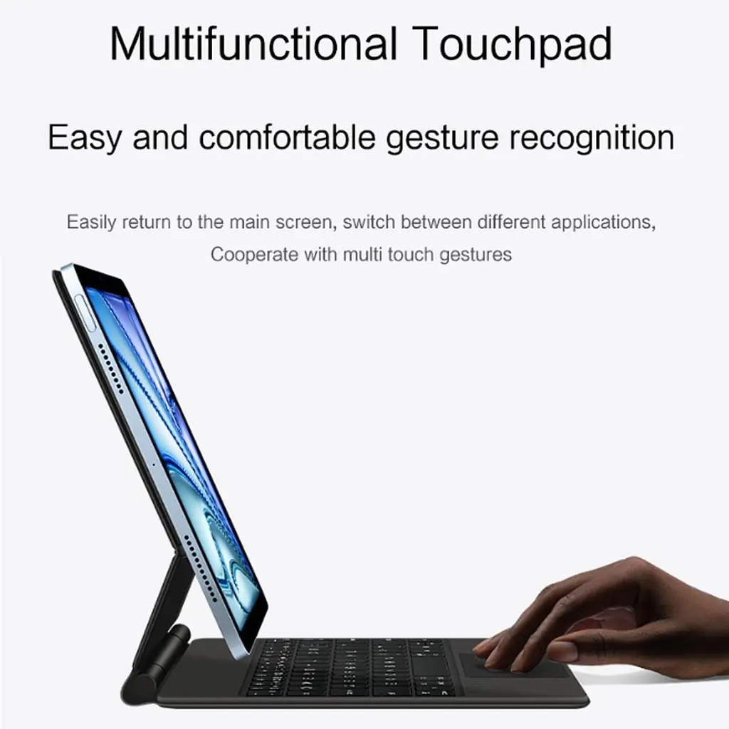 Чехол для iPad Pro 13 дюймов (2024) с клавиатурой, магнитная клавиатура с мультисенсорным трекпадом, магнитный беспроводной чехол - фото 4