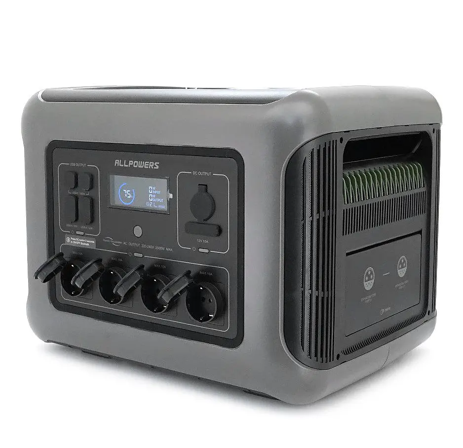 Портативна зарядна станція ALLPOWERS R-2500 2500W 2016Wh LiFePO4, APP Control, Wi-Fi, Bluetooth, MPPT 1000w Max - фото 2