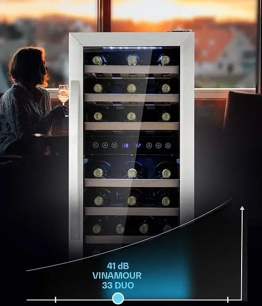 Винный холодильник Klarstein Vinamour 33 Duo 2 зоны (10041311) - фото 6