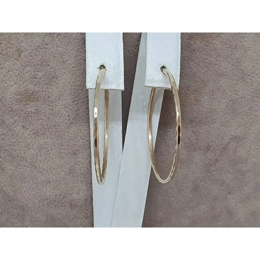 Золоті сережки-кільця Favoritum з алмазною гранню. 210006_А_Л - фото 3