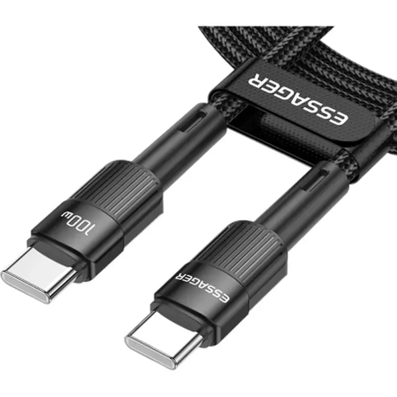 Дата кабель USB-C to USB-C 2.0m 100W black Essager (EXCTT1-XCA01) - фото 2