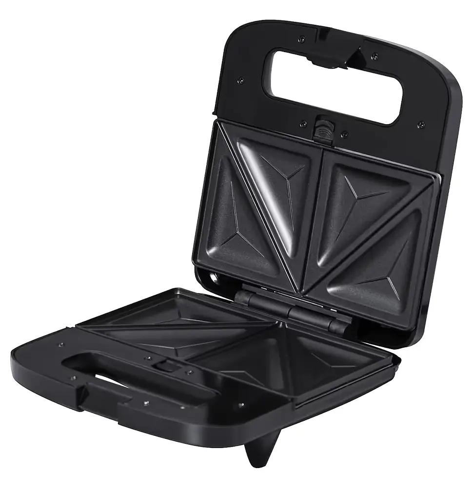 Мультимейкер Liberton LSM-5106 800 W 4в1 гриль трикутні сендвічі 4 шт бельгійські вафлі 2 шт горішки 12 шт антипригарне покриття індикатор живлення та готовності автоматичний контроль температури Black/Grey - фото 4