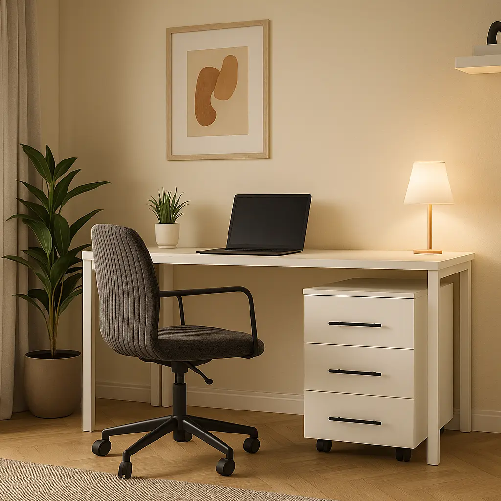 Тумба мобільна ОП-401 Orange-Line 406х423х584 Білий - фото 3