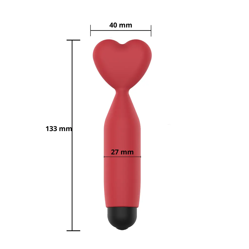 Міні-вібратор Erospace Sweet Play Mini Heart Vibrator A14 62050070-0014 104544 - фото 7