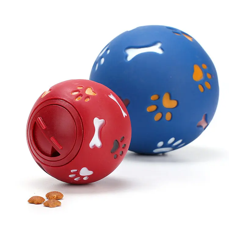 Игрушка-кормушка для животных Мячик 11090 7.5 см синяя - фото 5