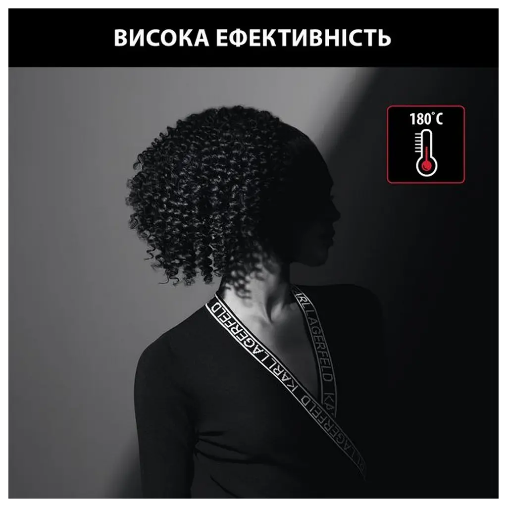 Плойка Rowenta x Karl Lagerfeld Curls Forever, чорна (CF311LF0) - фото 9