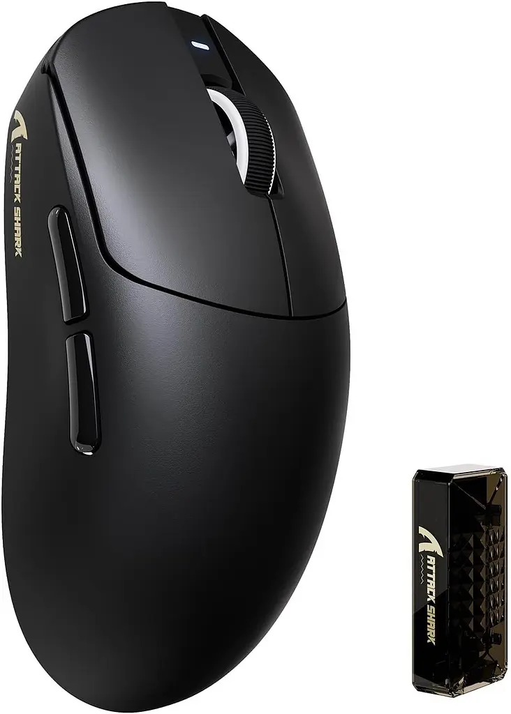 Бездротова миша ATTACK SHARK X8 Pro PAW 3395PRO Sensor,40K DPI,8K 2.4G/USB-C з кабелем/Bluetooth Чорна - фото 8