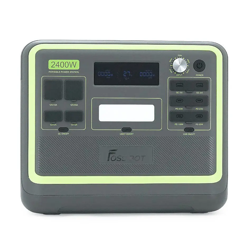 Портативна зарядна станція FOSSiBOT F-2400Gr 2400W 2048Wh LiFePO4, BMS, UPS, MPPT 500W max, XT60-12V/25А - фото 2