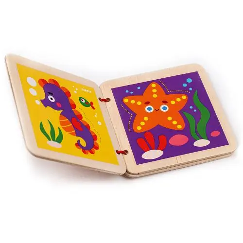 Деревянная игрушка "Деревянная книга. Морские животные" - фото 2