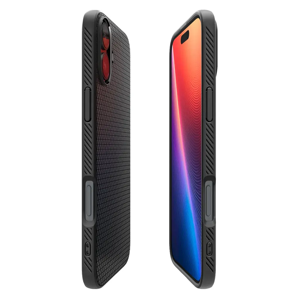 Чохол-накладка Spigen Liquid Air для Apple iPhone 16 Plus Matte Black (ACS08066) - фото 4