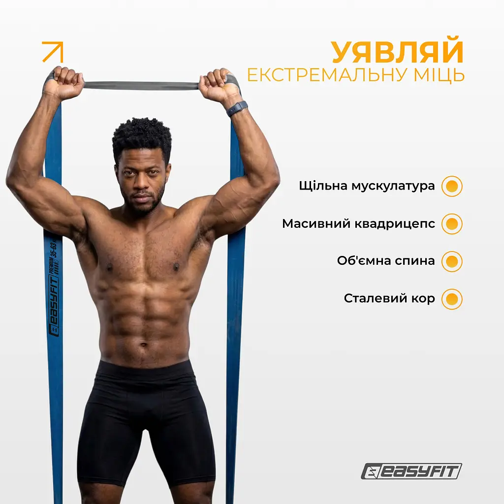 Двошарова резинка для підтягування EasyFit Premium 35-63 кг - фото 2