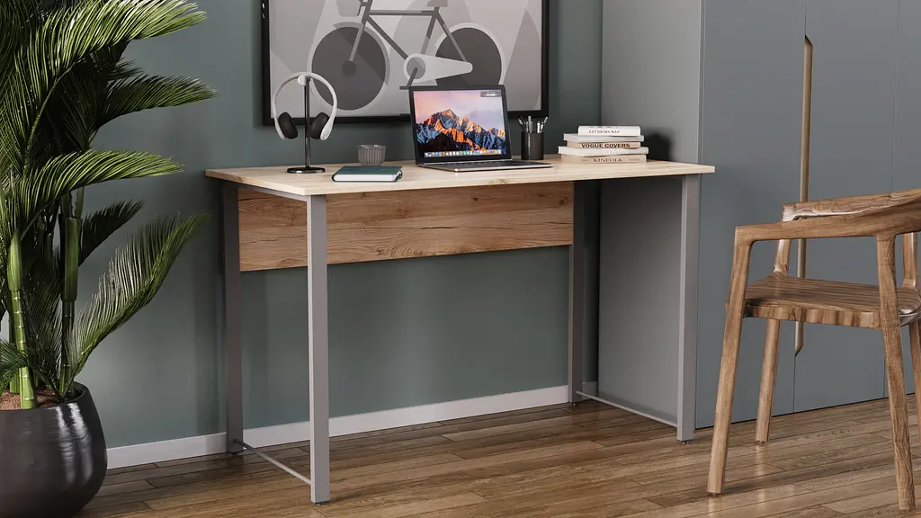 Компьютерный стол Ferrum-decor Курт 75x100x60 серый ДСП Дуб Сан-Марино 16мм (FRD-101830) - фото 4