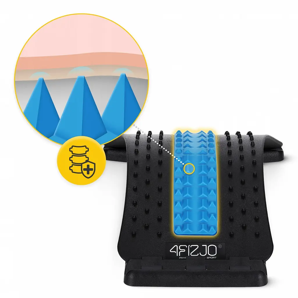 Тренажер для розтягування спини та хребта 4FIZJO 4 рівня Black/Blue (P-5905973400305) - фото 2