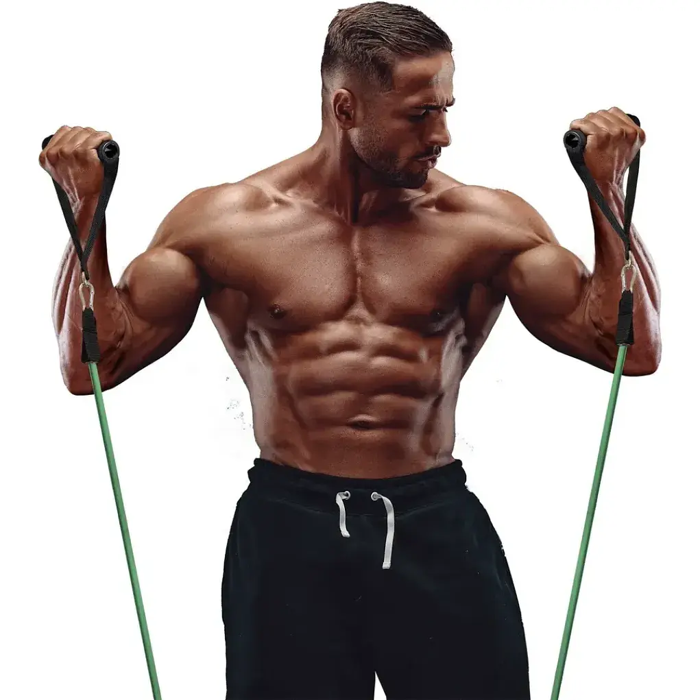 Набор трубчатых эспандеров с ручками York Fitness 5 цветов - фото 6