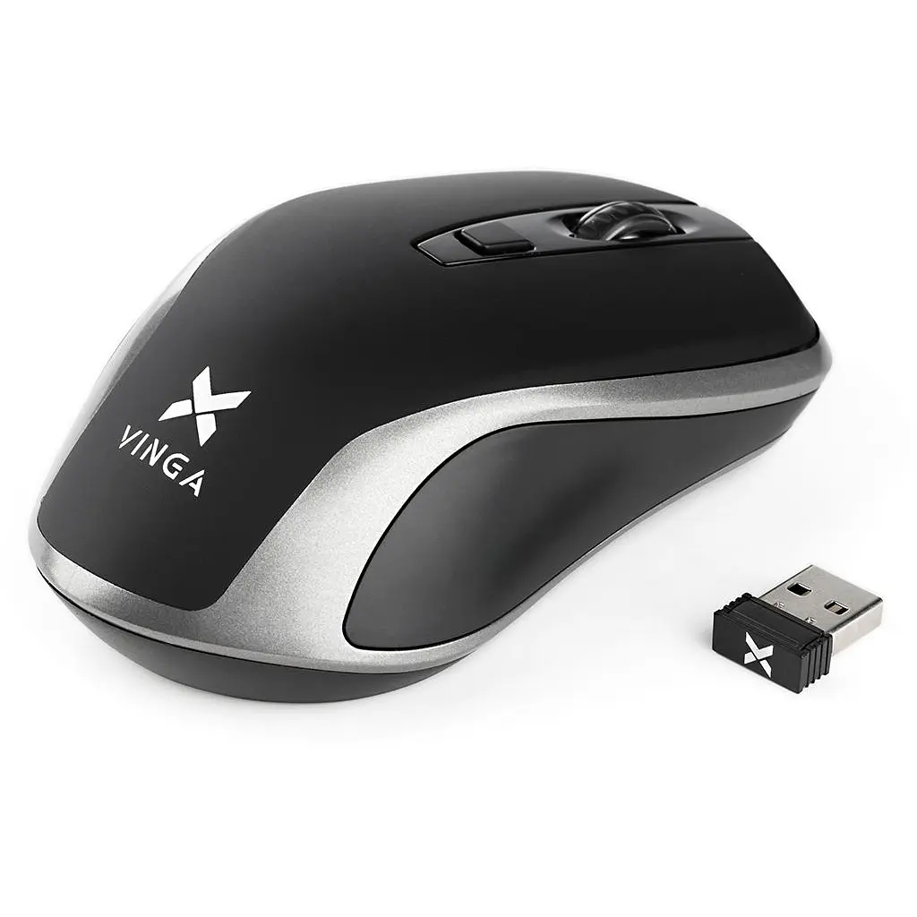 Мишка Vinga MSW-909 Silent black-grey - фото 6