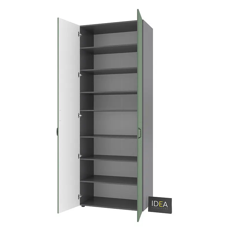 Шафа для одягу з полицями С-9.2 Антрацит/Камуфляж Idea - фото 4